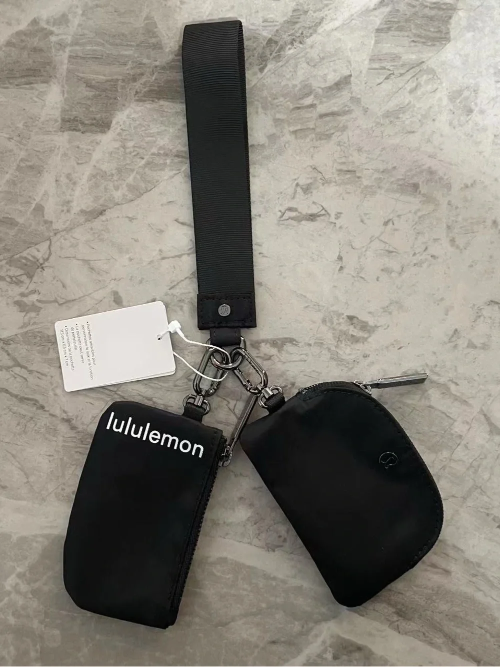 Lululemon Dual Zippered Pouch Keychain | Portable Storage Sporty Lifestyle Acces